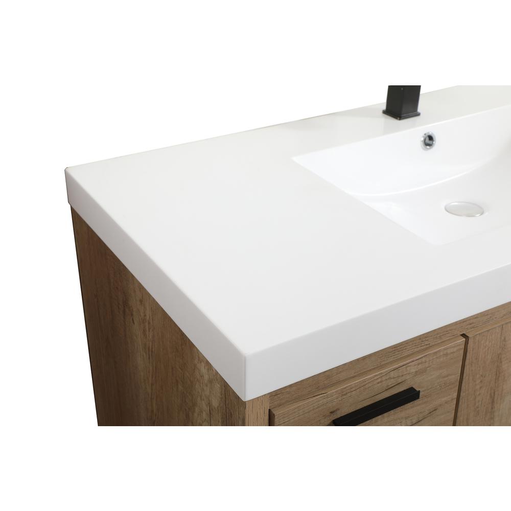 48 inch Single bathroom vanity in natural oak. Picture 11