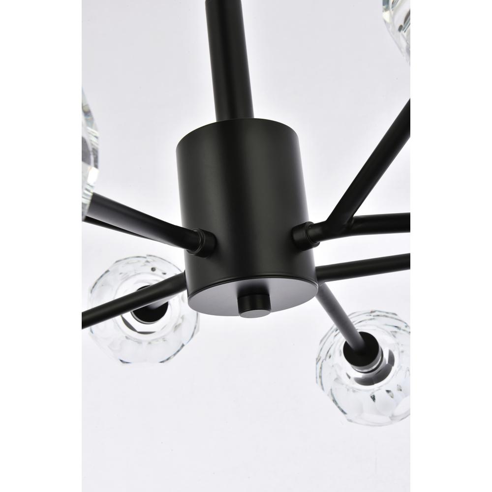 Graham 8 Light Pendant in Black. Picture 5