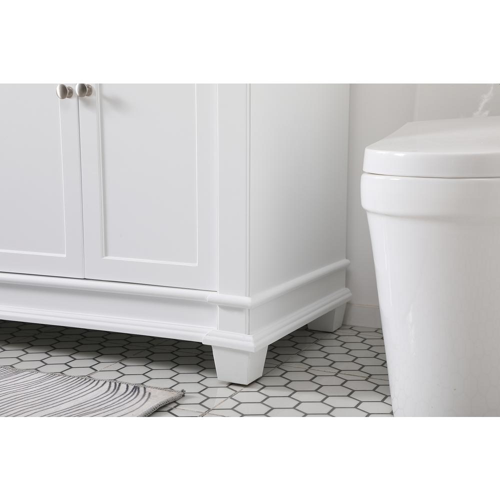 72 inch Double Bathroom Vanity set in White. Picture 6