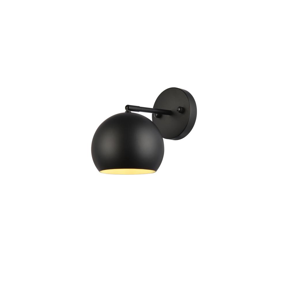 Othello 1 light black wall sconce. Picture 1