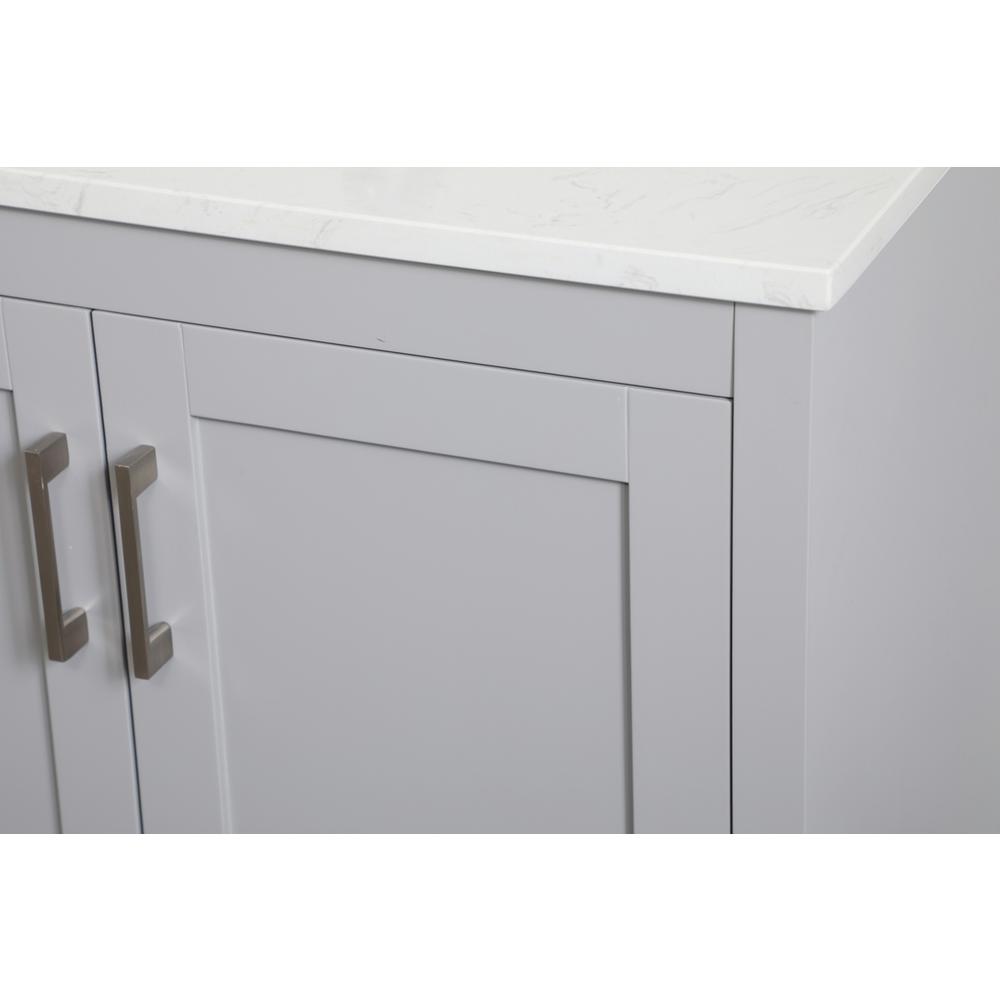 30 inch Single Bathroom Vanity in Grey. Picture 11