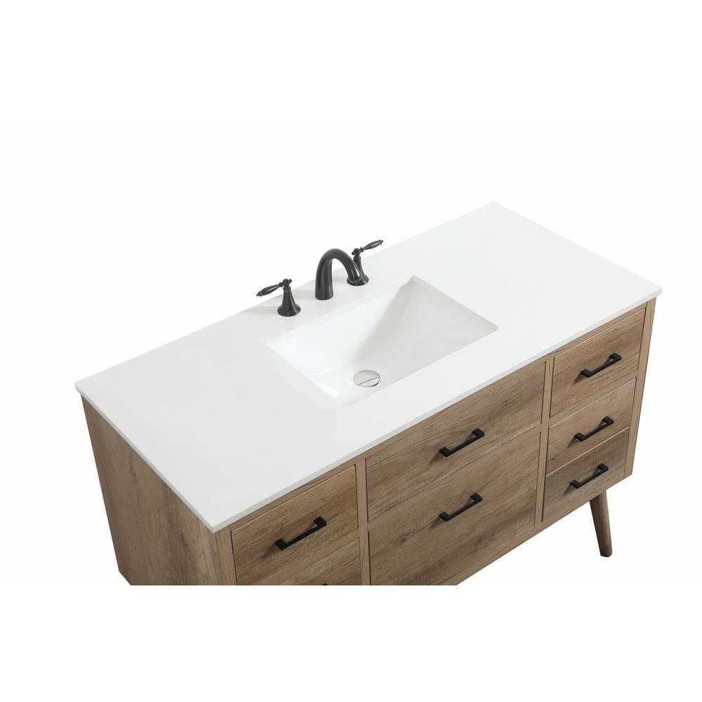 48 inch Single bathroom vanity in natural oak. Picture 10