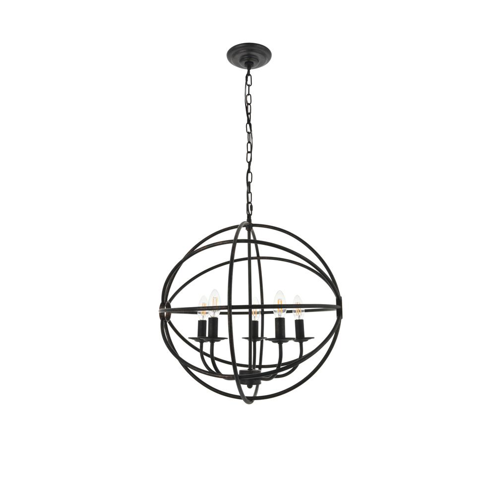 Octavia 5 light dark brown Pendant. Picture 7