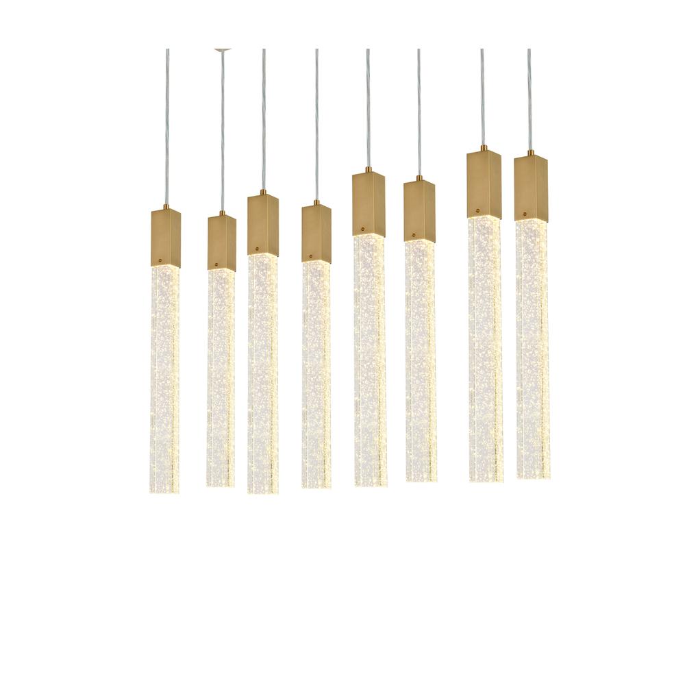 Weston 8 lights pendant in satin gold. Picture 2