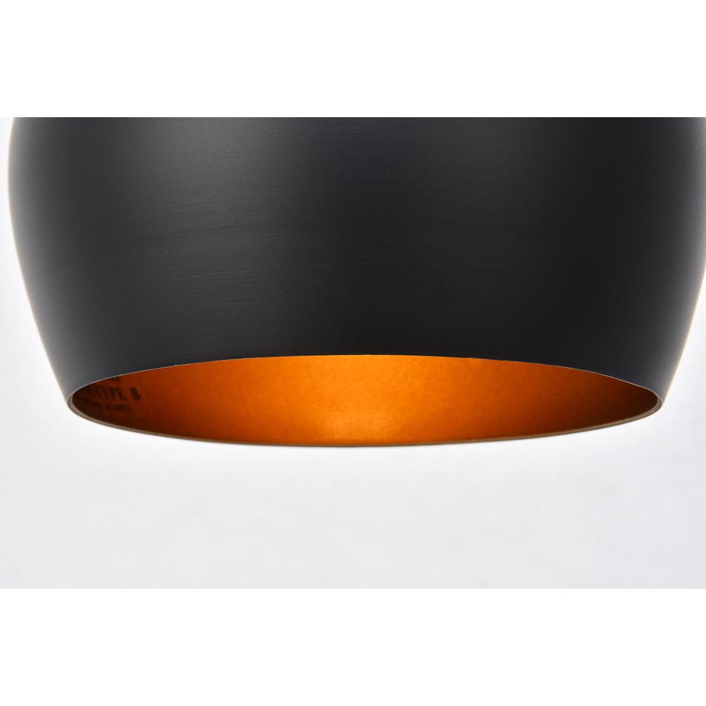 Nora 1 Light Black plug-in pendant. Picture 3