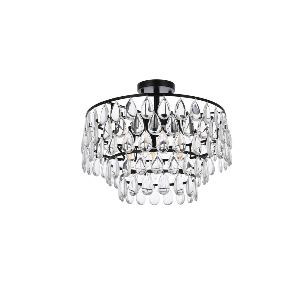 Mila 18 inch flush mount in black. Picture 6