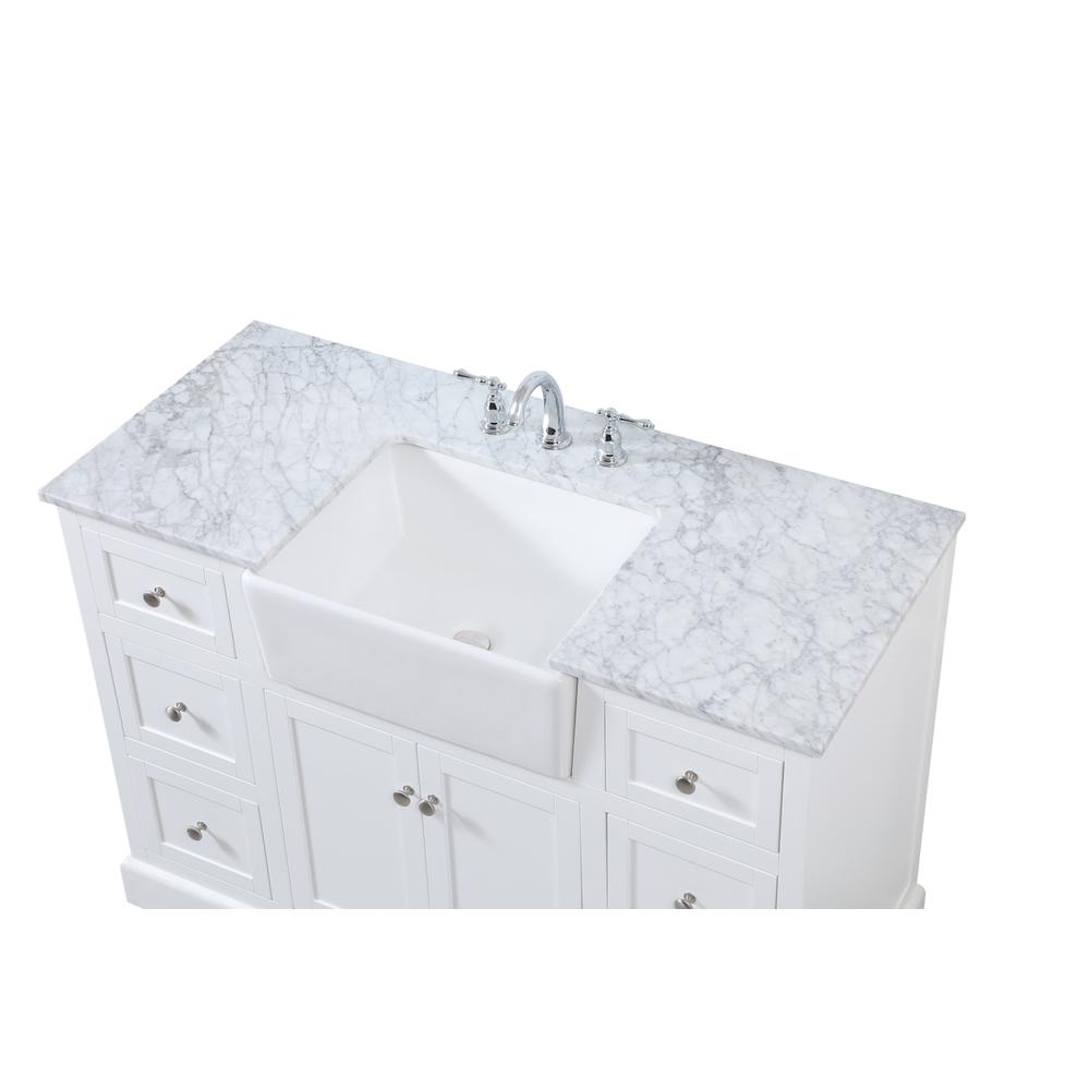 48 inch Single bathroom vanity in white. Picture 10