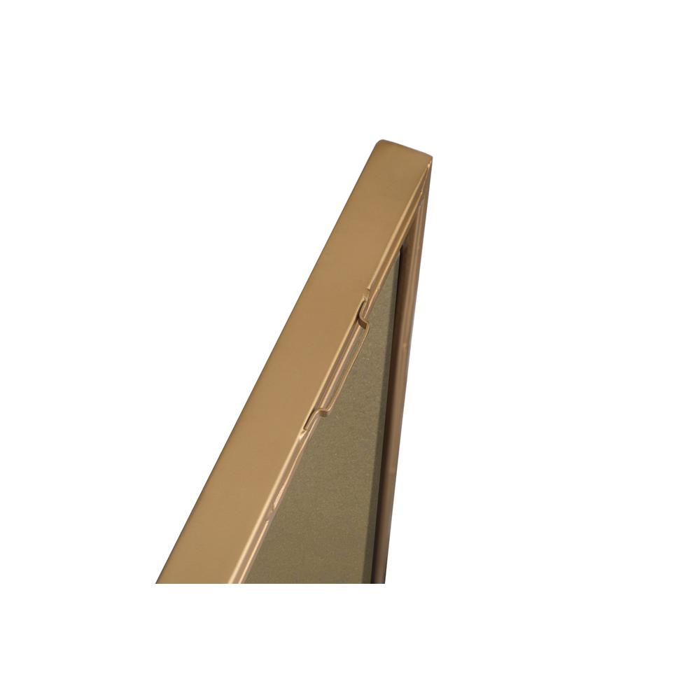 Metal frame Rectangle Mirror 28 inch Brass. Picture 11