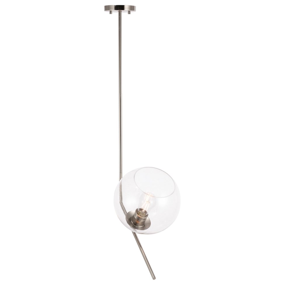 Ryland 1 Light Chrome And Clear Glass Pendant. Picture 6