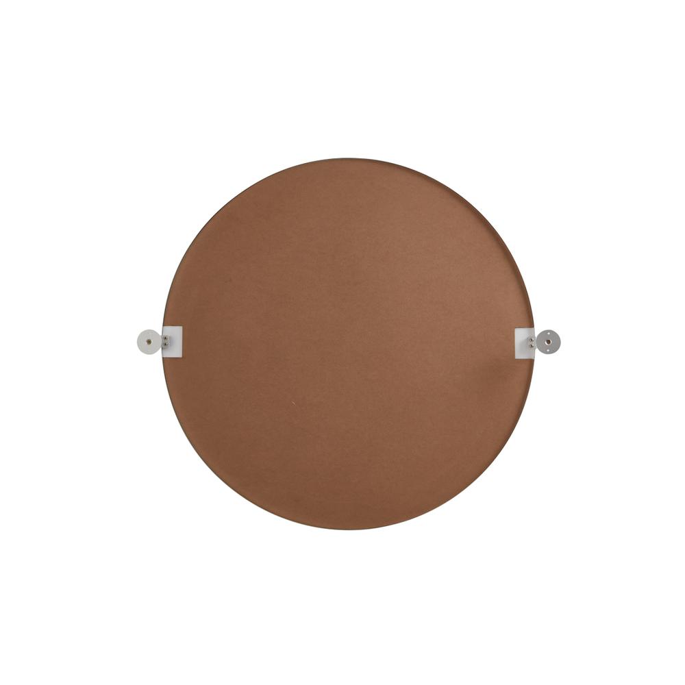 Round pivot mirror 30 inch in silver. Picture 5