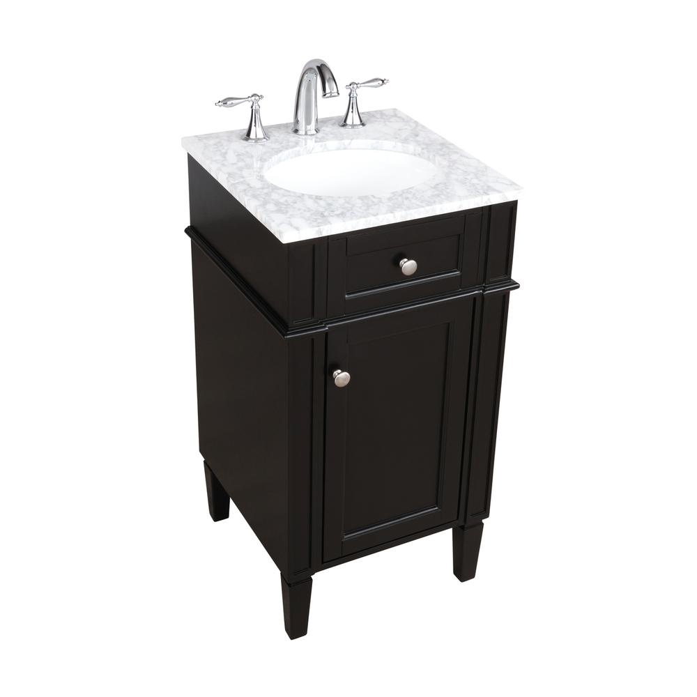 18 inch Single bathroom vanity in Black. Picture 8