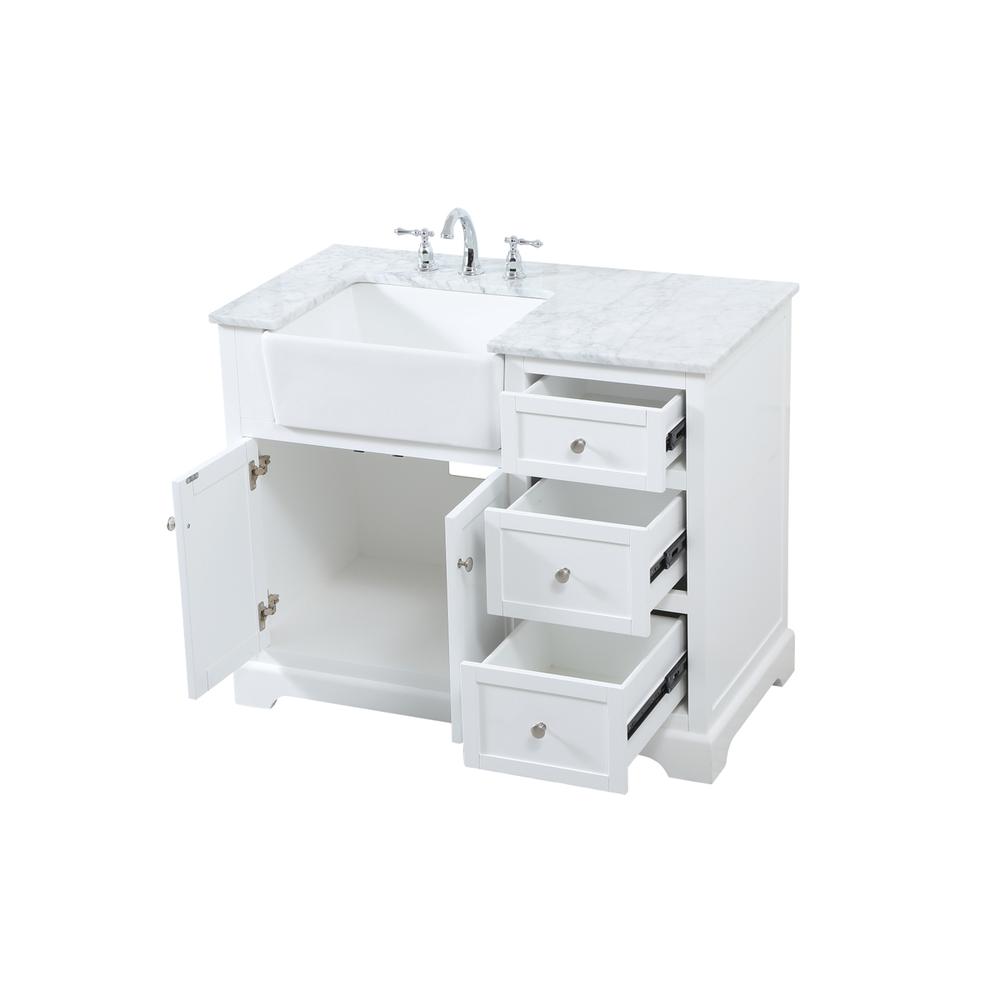 42 inch Single bathroom vanity in white. Picture 9