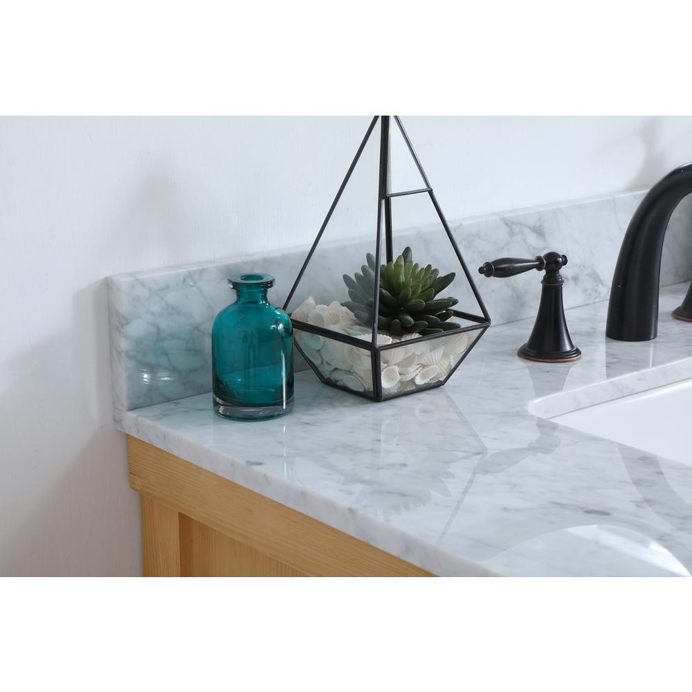 36 inch Single bathroom vanity in natural wood with backsplash. Picture 5