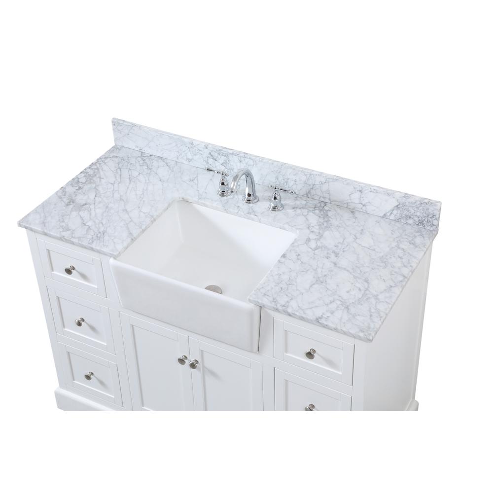 48 inch Single bathroom vanity in white. Picture 10