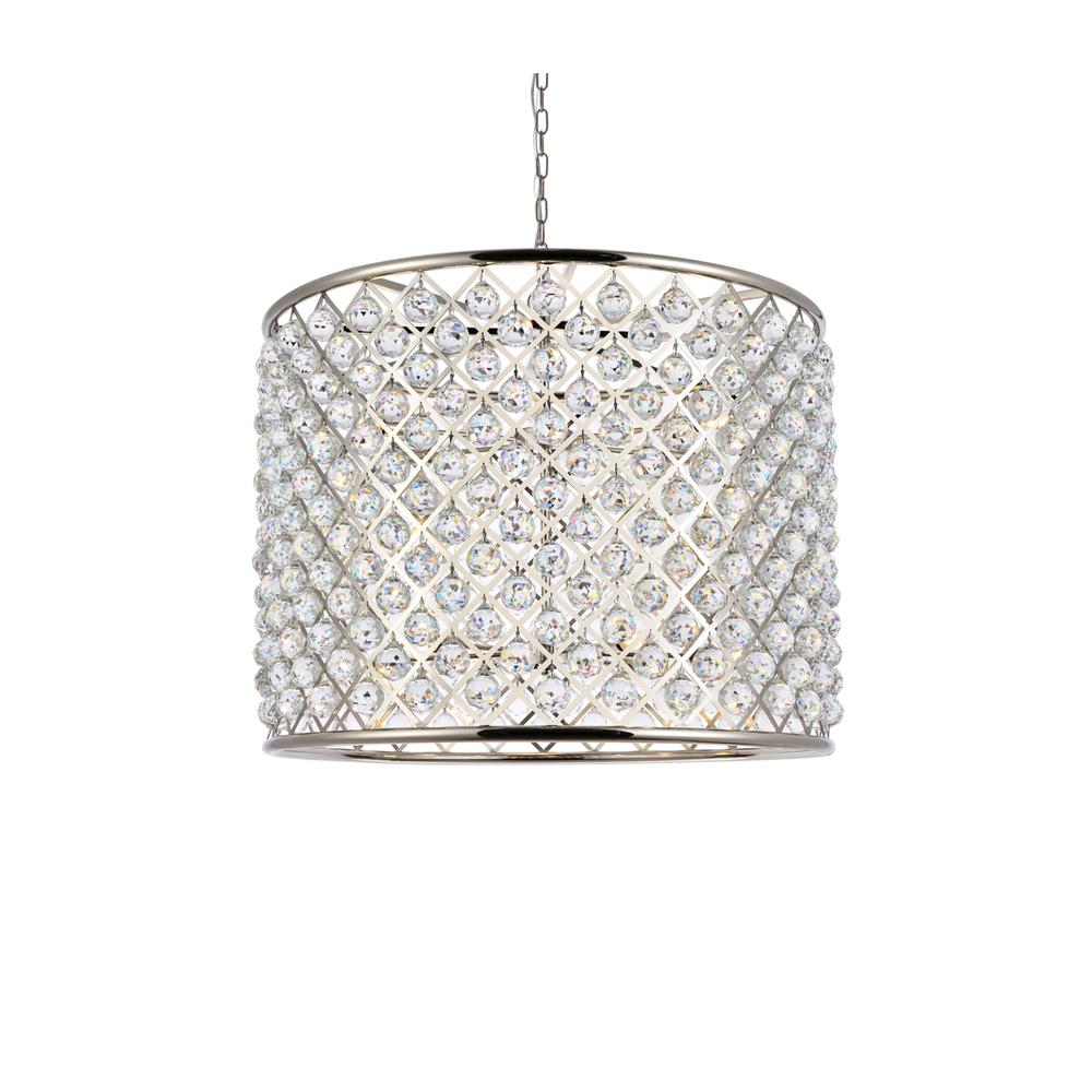 Madison 12 light polished nickel Chandelier Clear Royal Cut Crystal. Picture 2