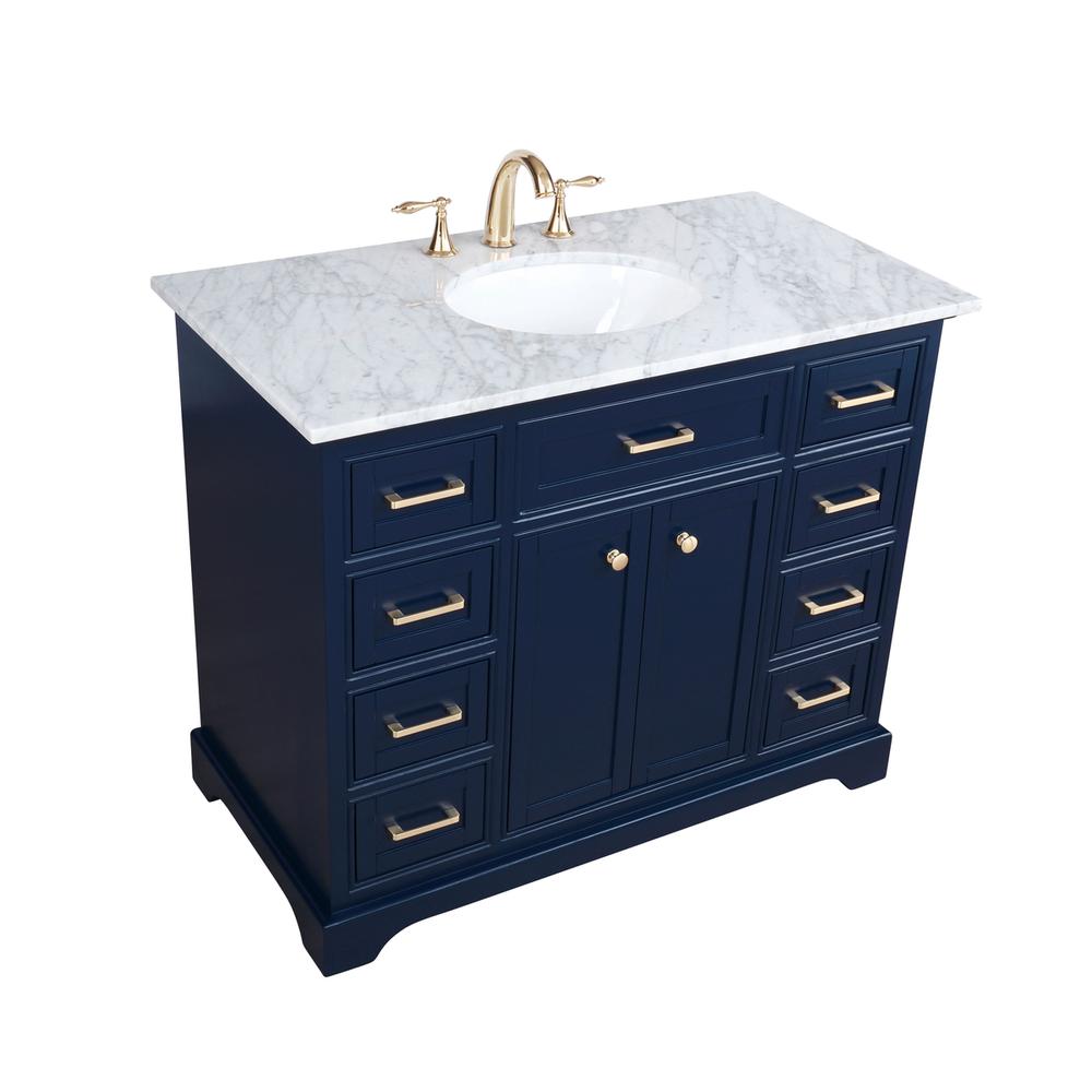 42 inch Single bathroom vanity in Blue. Picture 8