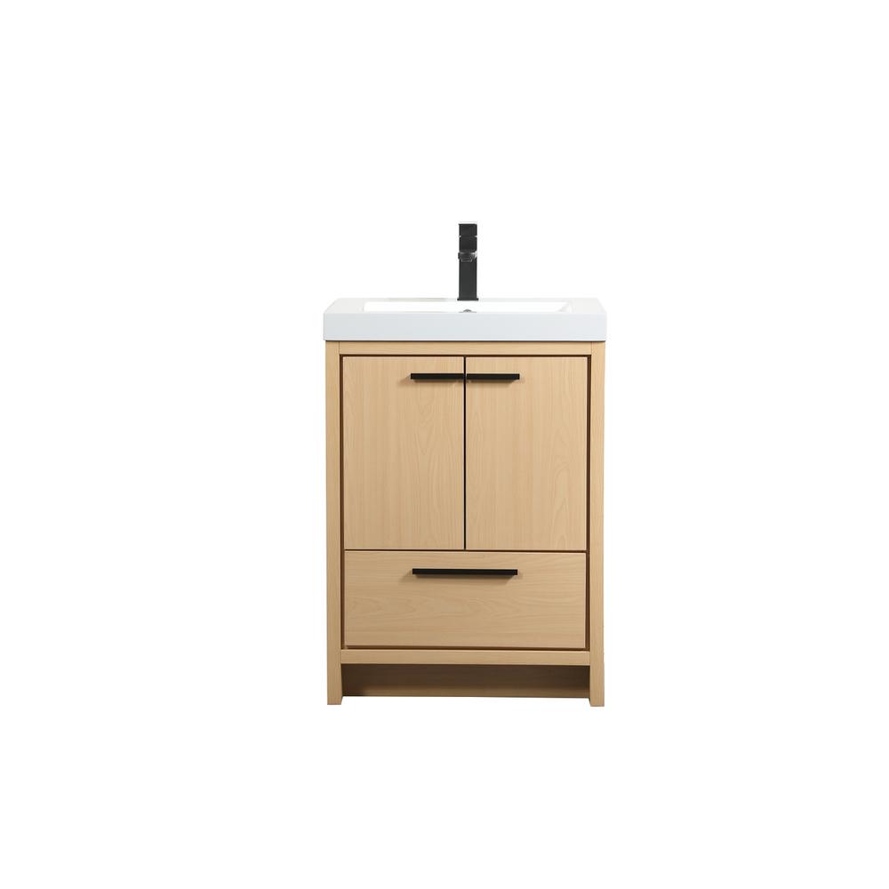 24 inch Single bathroom vanity in Maple. Picture 1
