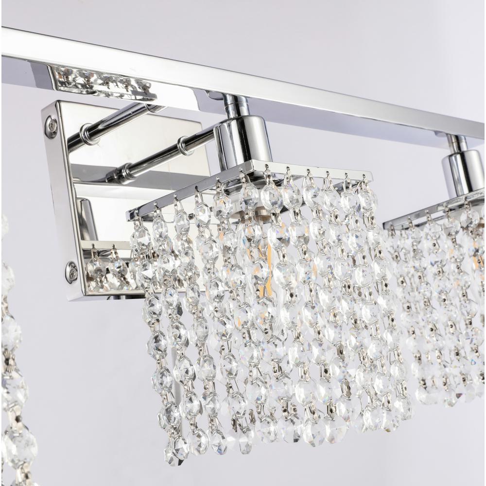 Phineas 3 light Chrome and Clear Crystals wall sconce. Picture 11