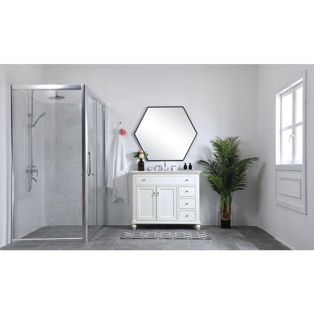 42 inch Single Bathroom vanity in antique white. Picture 7