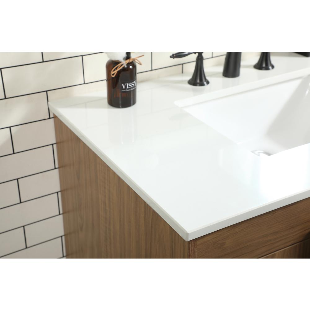 36 inch Single bathroom vanity in walnut brown. Picture 5