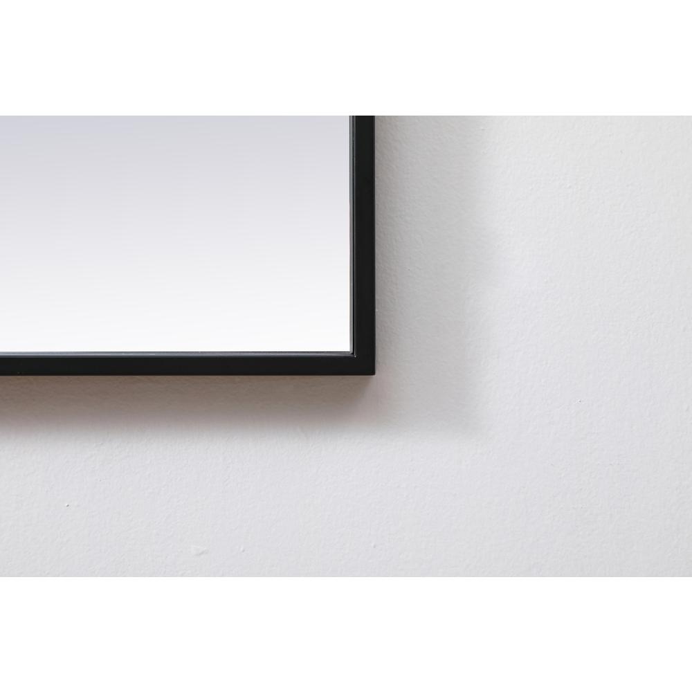 Metal Frame Square Mirror 48 inch in Black. Picture 5