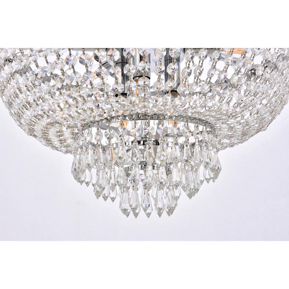 Century 12 light Chrome Chandelier Clear Royal Cut Crystal. Picture 3