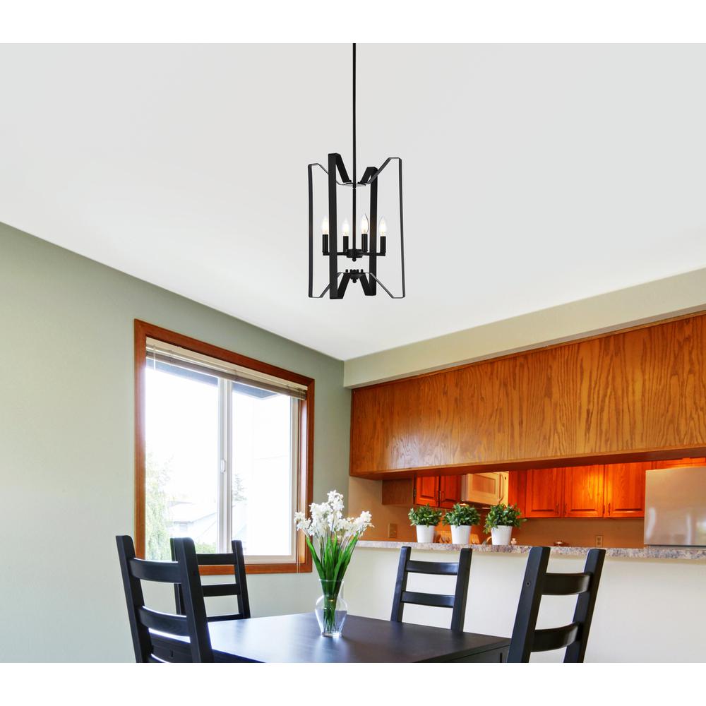 Hoffman 4 lights pendant in black. Picture 7