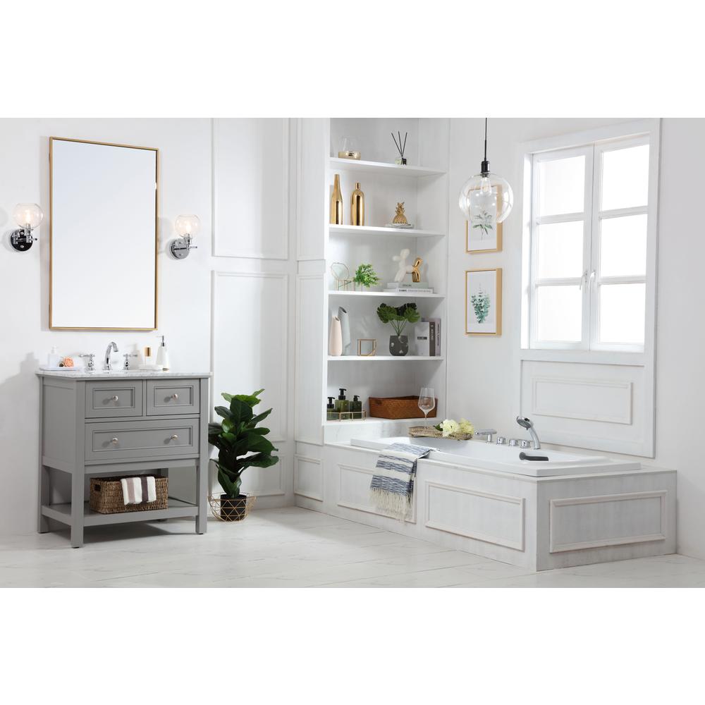 30 in. Single bathroom vanity set in Grey. Picture 7