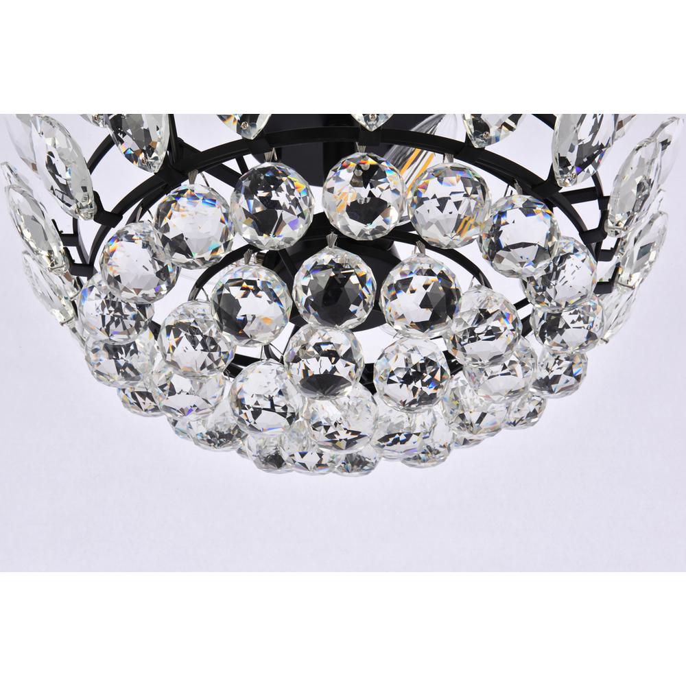 Emilia 16 inch flush mount in black. Picture 3