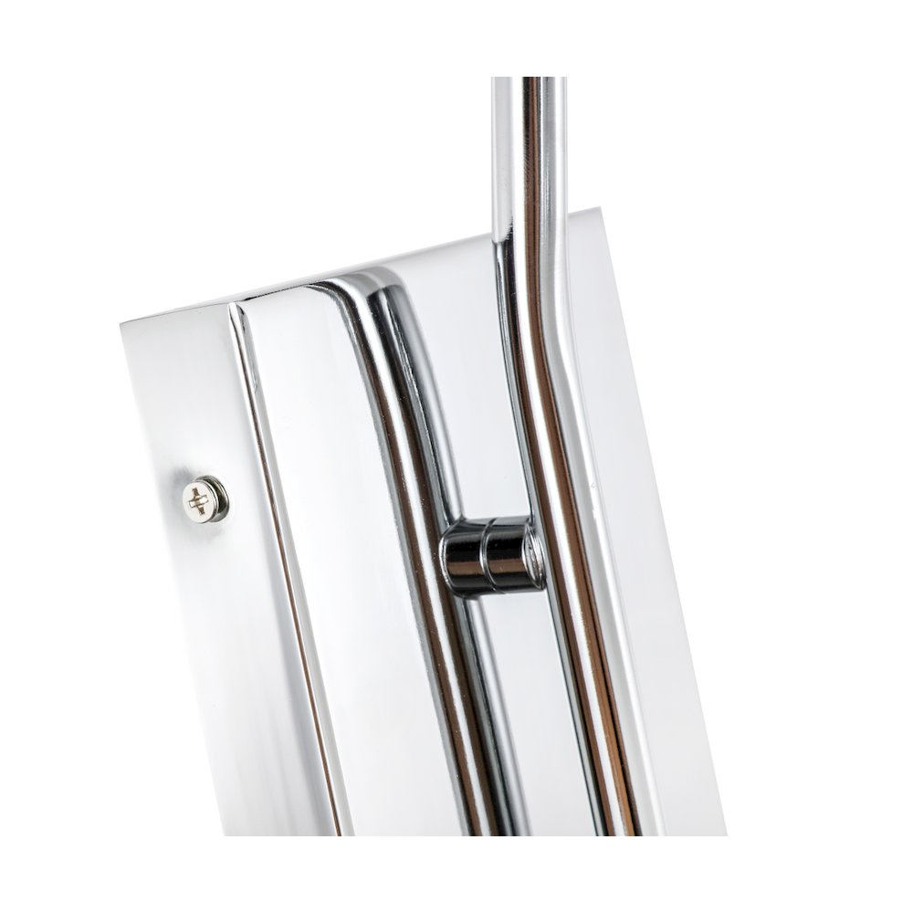 Kace 1 Light Chrome And Frosted White Glass Wall Sconce. Picture 9