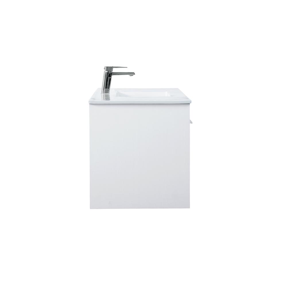 48 inch  Single Bathroom Floating Vanity in White. Picture 12