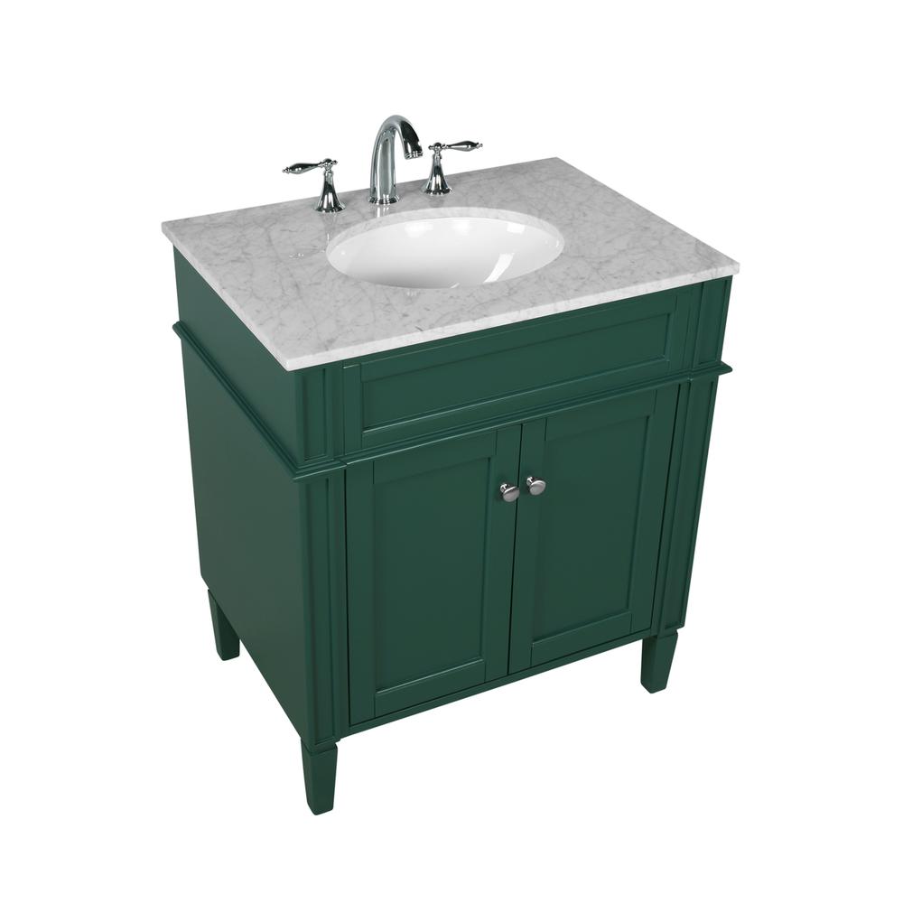 30 inch Single bathroom vanity in green. Picture 8