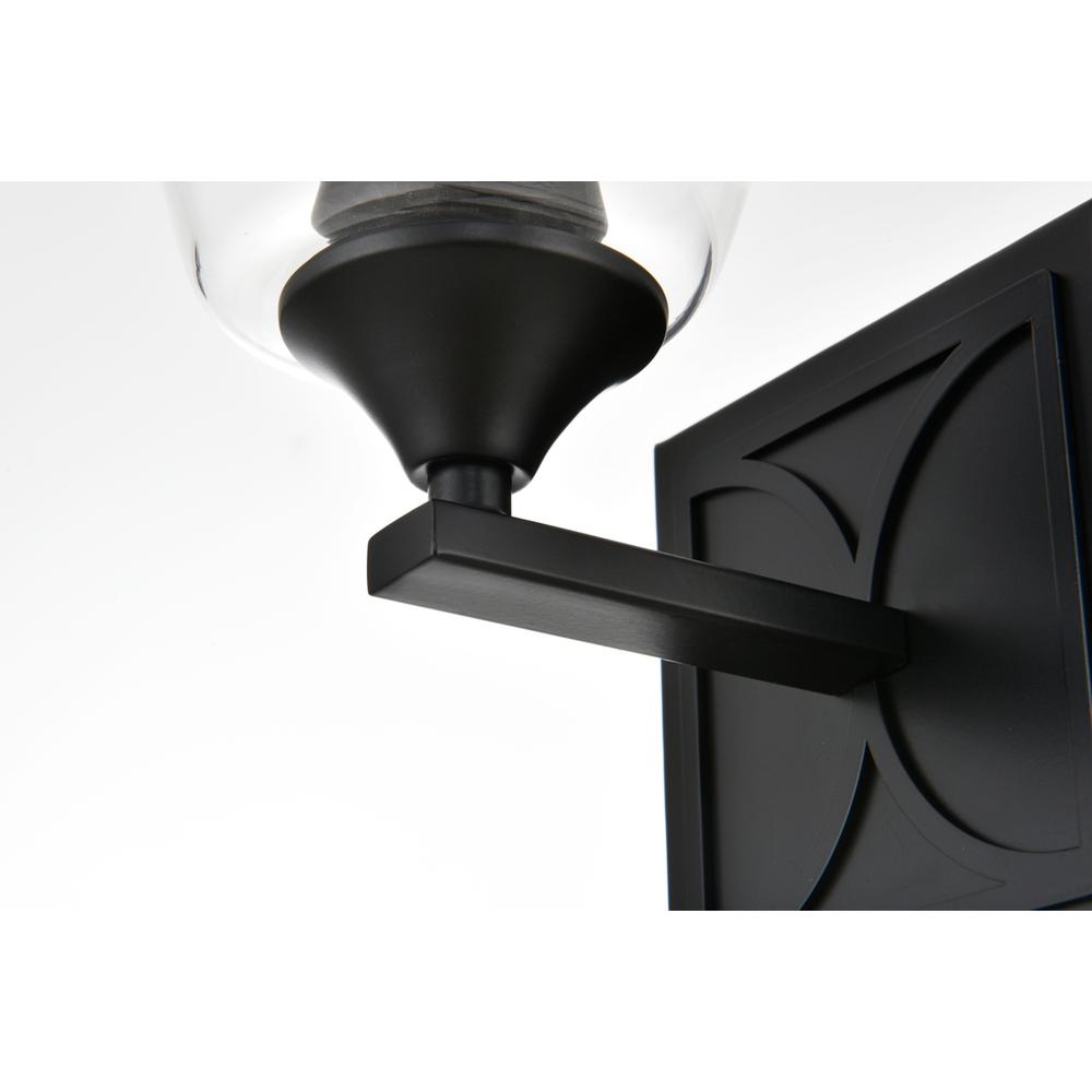 Harris 1 light Black and Clear Bath Sconce. Picture 6