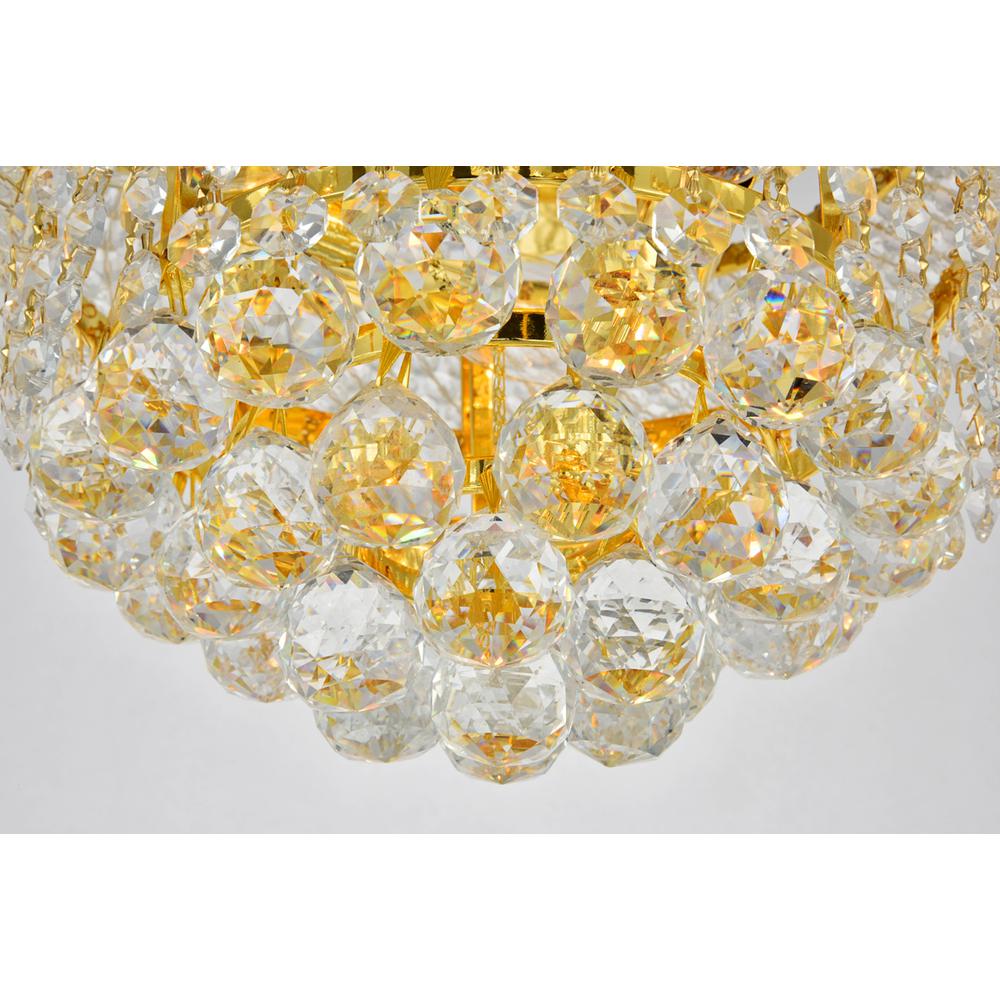 Primo 3 light Gold Flush Mount Clear Royal Cut Crystal. Picture 3