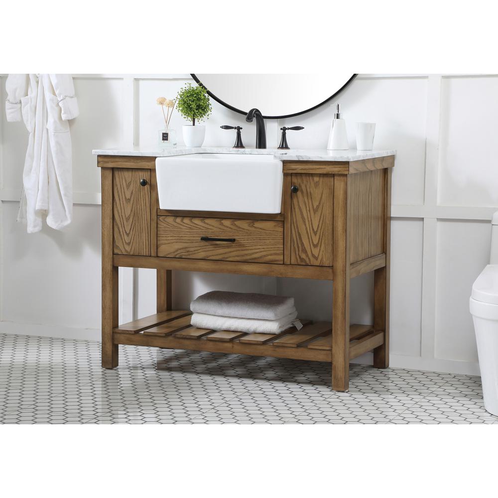 42 inch Single bathroom vanity in driftwood. Picture 2