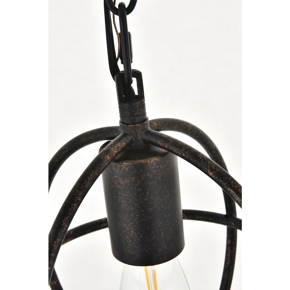 Octavia 1 Light Dark Brown Pendant. Picture 9