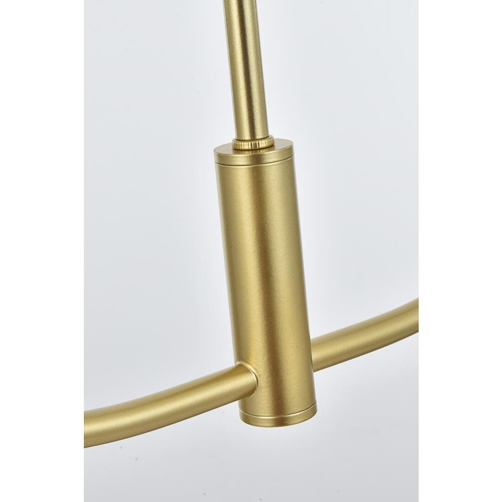 Nyomi 36 inch chandelier in Brass. Picture 4