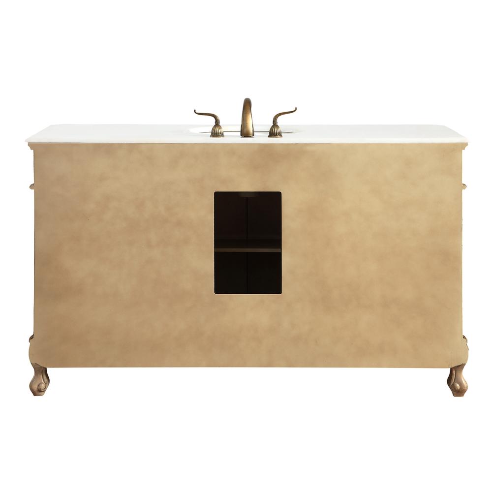 60 inch Single Bathroom vanity In Antique Beige. Picture 9