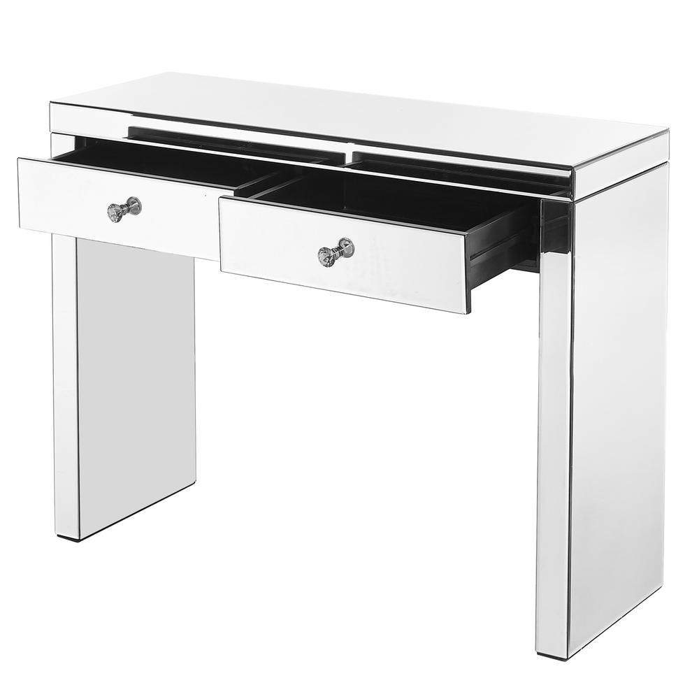 Console Table 39 in x 14 x30 in. in Clear. Picture 3
