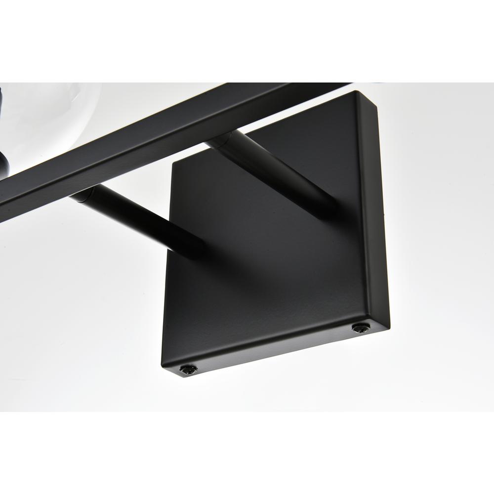 Foster 4 light Black and Clear Bath Sconce. Picture 6
