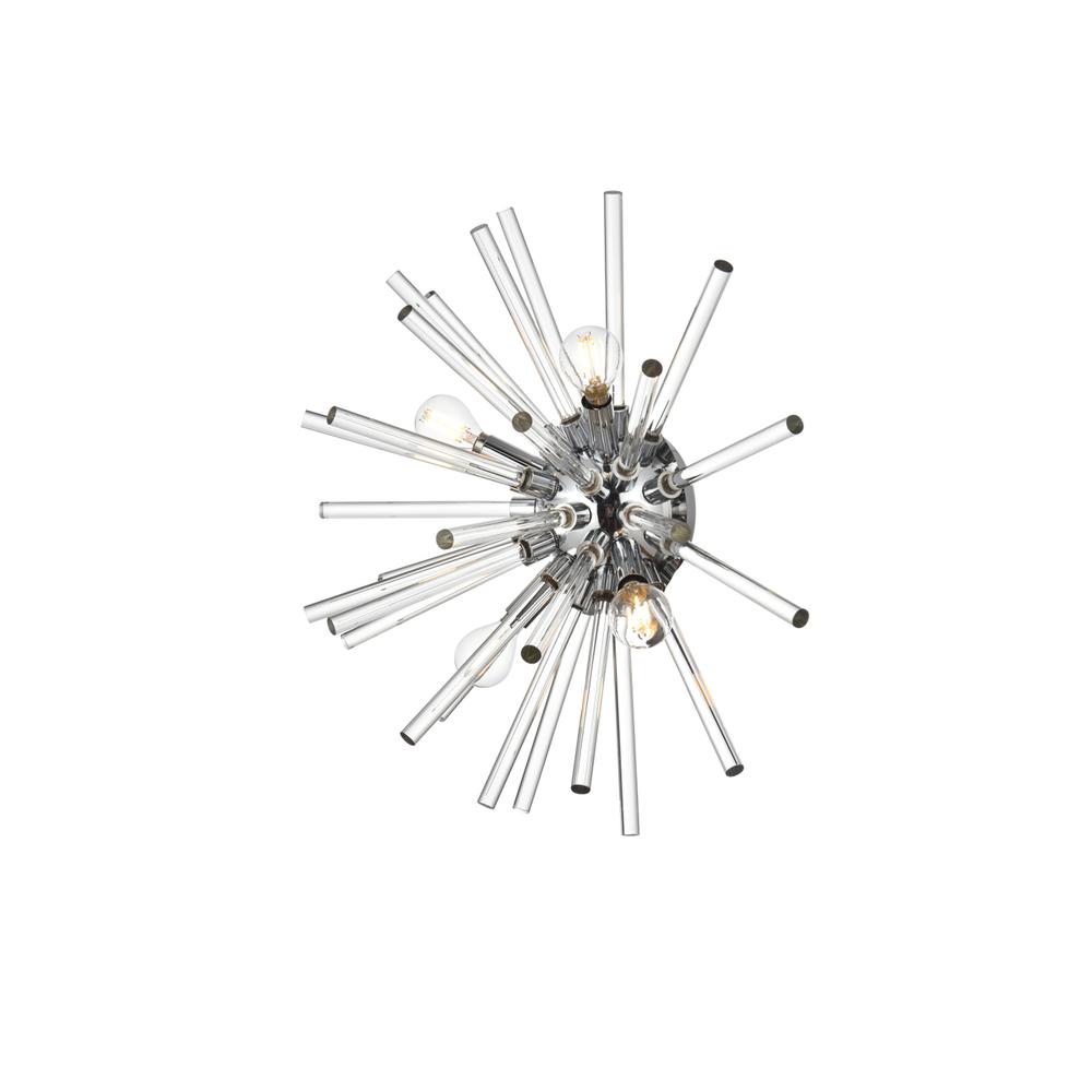 Sienna 18 Inch Crystal Rod Wall Sconce In Chrome. Picture 2