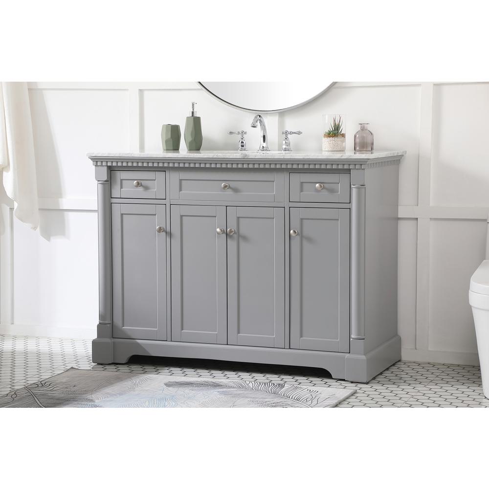 48 inch Single bathroom vanity in  Grey. Picture 2