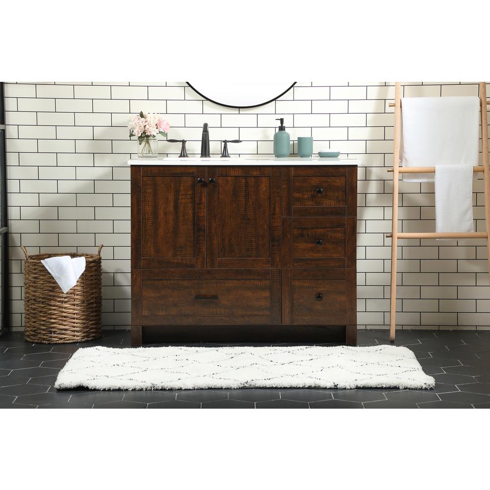 42 inch Single bathroom vanity in expresso. Picture 14