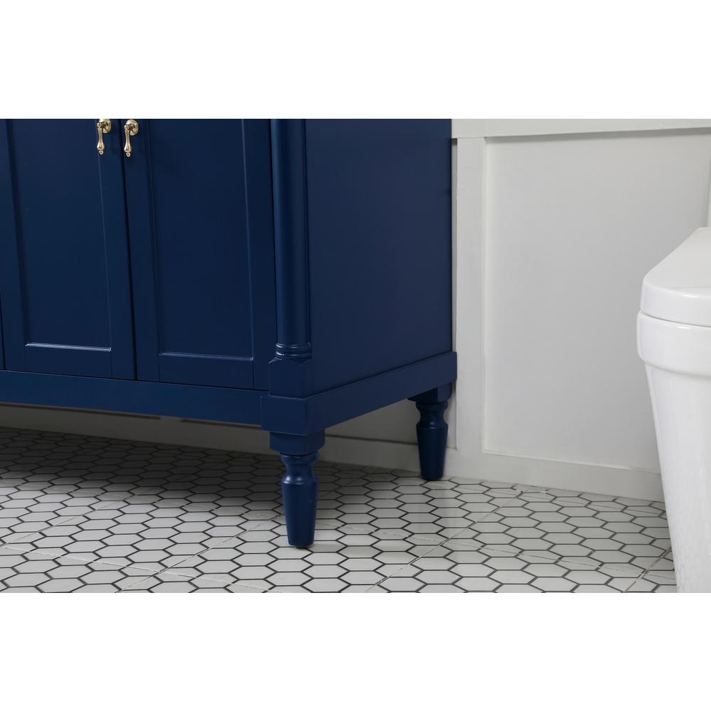 60 inch double bathroom vanity in blue. Picture 6