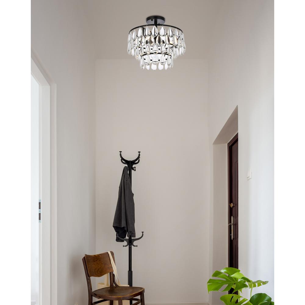 Mila 14 inch flush mount in black. Picture 8