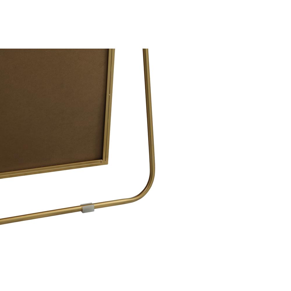 Metal Frame Arch Full Length Mirror 32x76 Inch in Brass. Picture 9