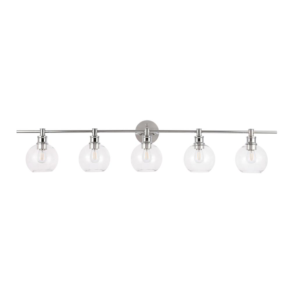 Collier 5 light Chrome and Clear glass Wall sconce. Picture 10