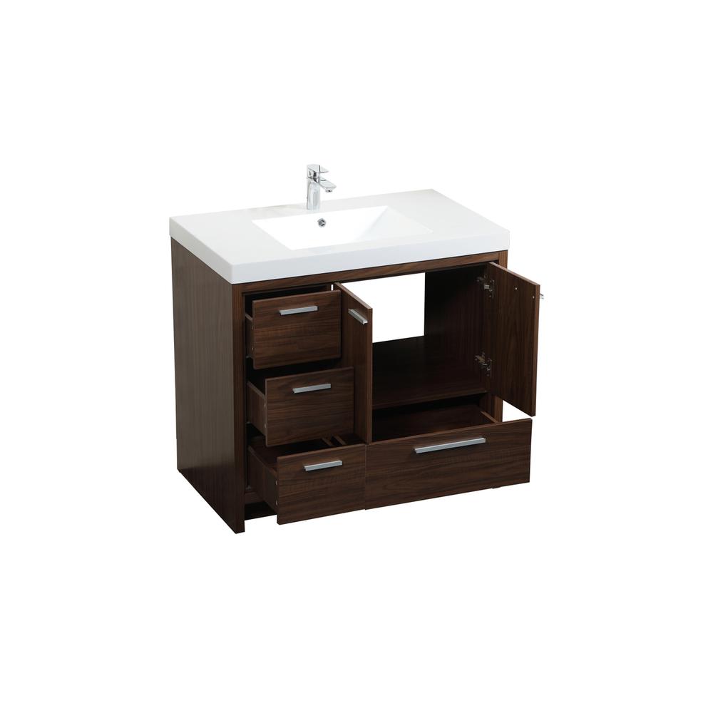 36 inch Single bathroom vanity in Walnut. Picture 9