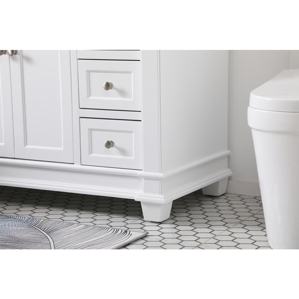 48 inch Single Bathroom Vanity set in White. Picture 6