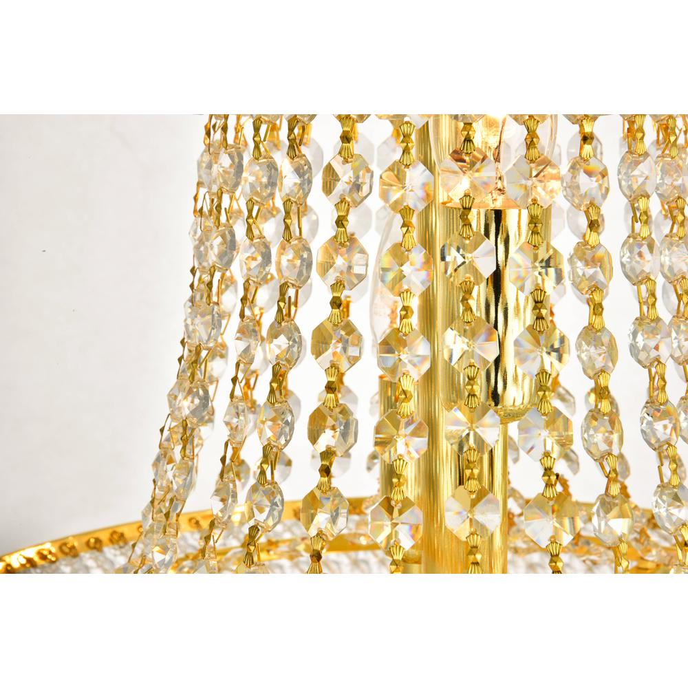 Primo 8 light Gold Pendant Clear Royal Cut Crystal. Picture 3